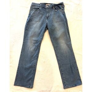 Levis 505 Straight Leg Jeans Womens 14 Medium Wash Blue Denim Stretch 29 Inseam